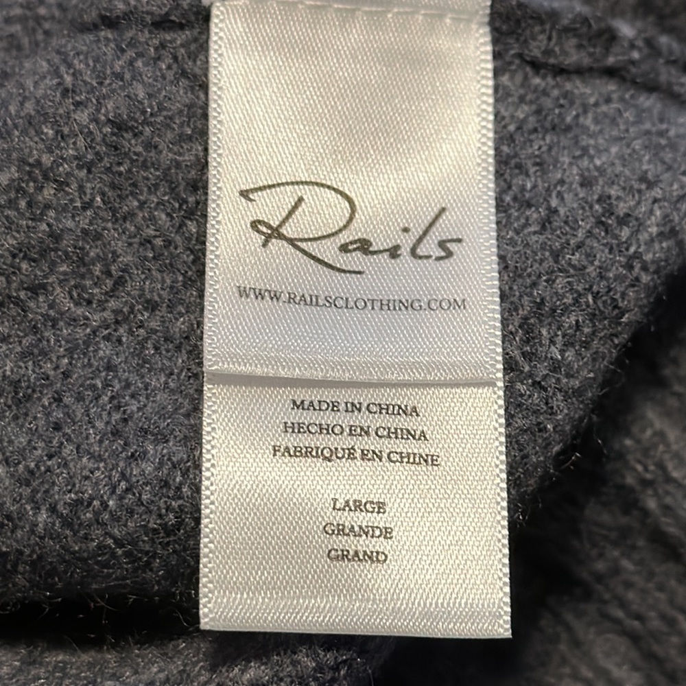 Rails Louie Charcoal Camo Sweater Size Large #835… - image 8